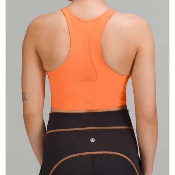 Lululemon Mesh-Back Train Bra Size 2 Medium Support A Cup or B Cup W2D30S Orange - Picture 3 of 13